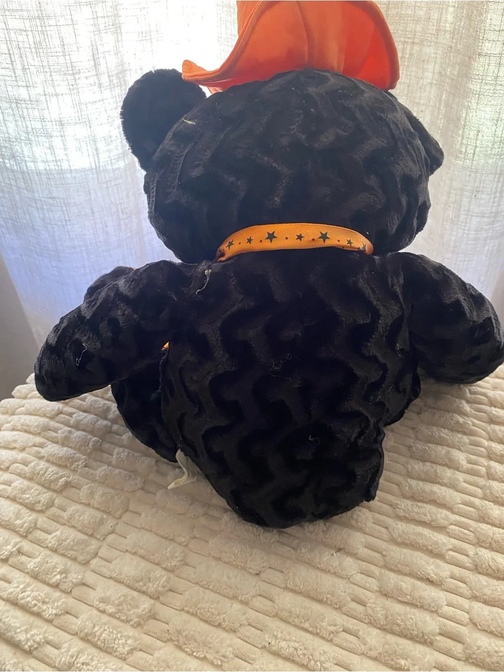 Vintage Sugar Loaf Halloween Black Bear Witch Hat Plush Stuffed Animal
